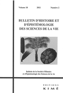 Bulletin d'histoire et d'épistémologie des sciences de la vie, v. 18, no 2